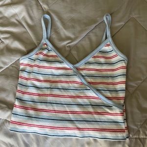 cropped striped cami crop top